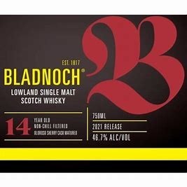 Bladnoch 14 Year 2021 Release