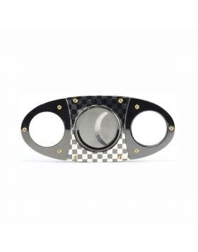 Tor Double Blade Cigar Cutter Oval Chequered